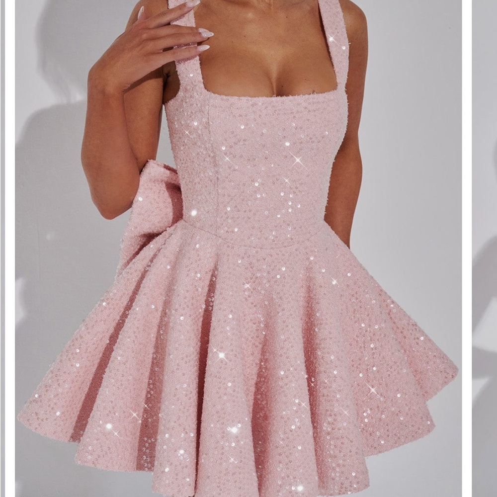 Sparkling Pink Bow Dress - Picture 4 of 4
